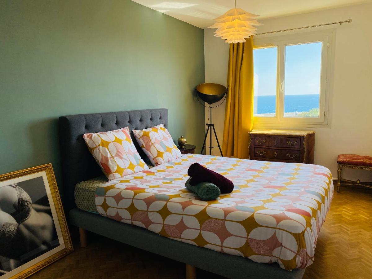 Panoramic Sea View - Air-Conditioning - Balcony - Tramway - 2 Bedrooms - Wifi - Fully Equipped Kitchen Nizza Kültér fotó